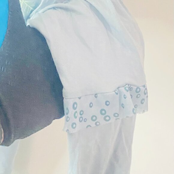 Beautiful TINY Embroidered Boho Blouse – Light Blue, Size L, Made in China - Picture 11 of 12